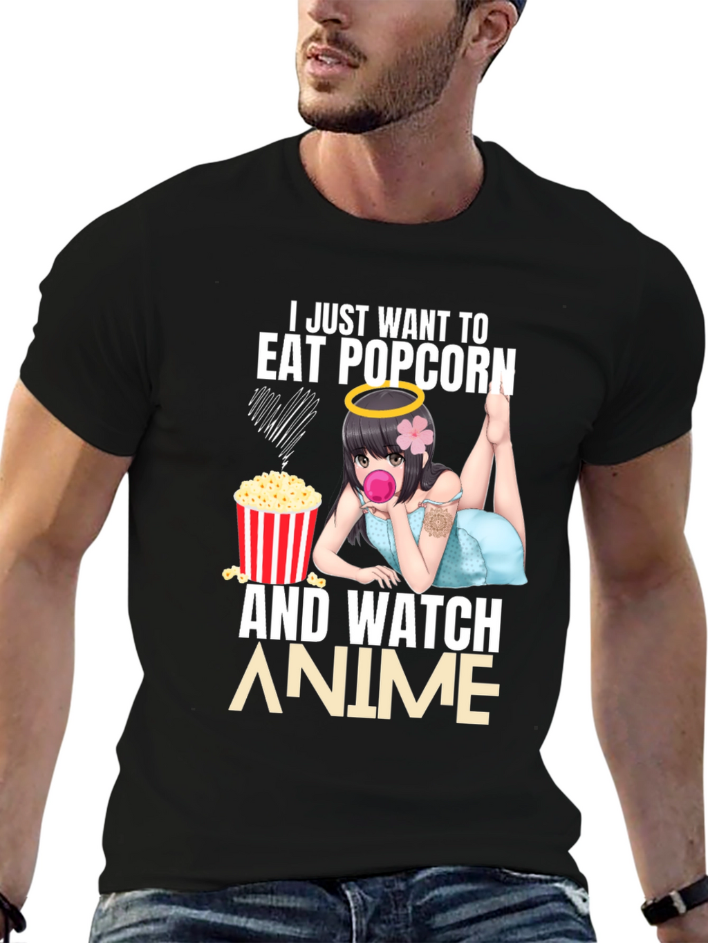 Eat Popcorn & Watch Anime T-Shirt