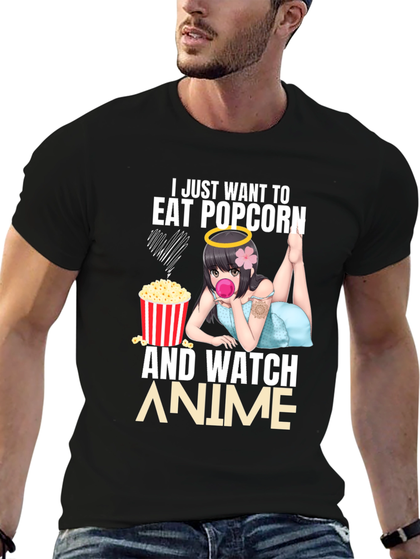 Eat Popcorn & Watch Anime T-Shirt