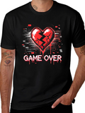 Game Over Broken Heart Pixel T-Shirt