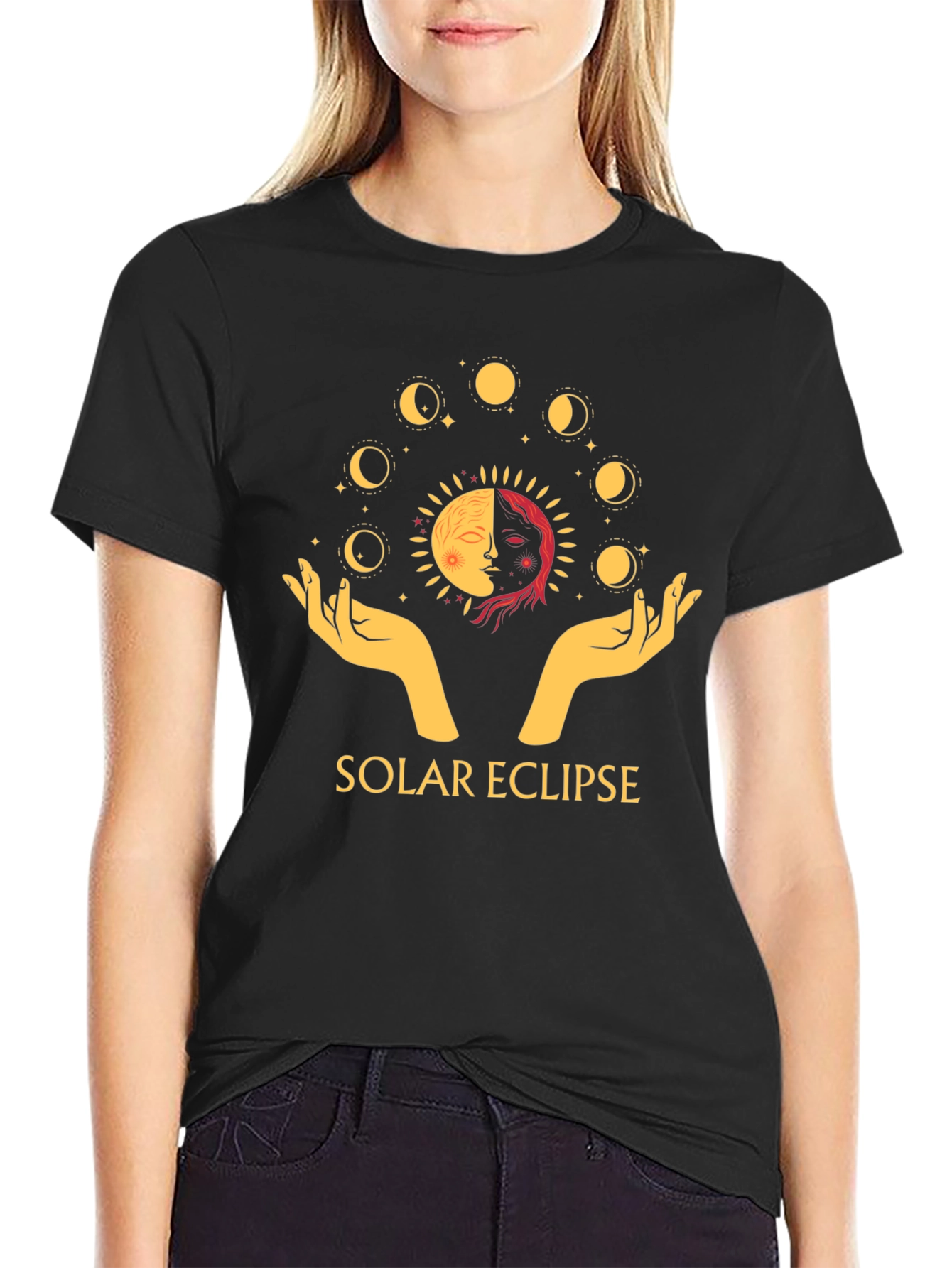 Solar Eclipse Graphic Tee - Celestial Design