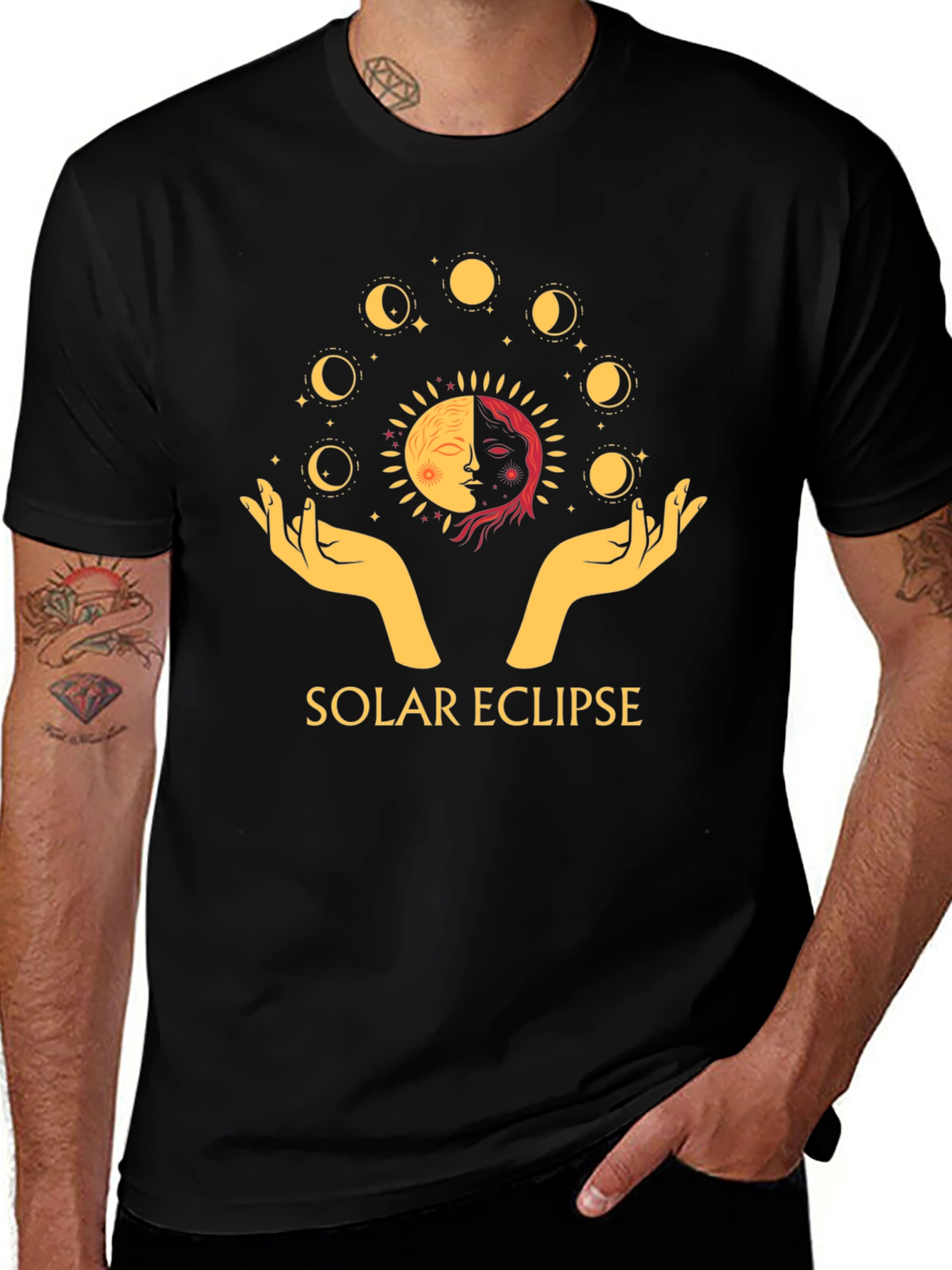 Solar Eclipse Graphic Tee - Celestial Design