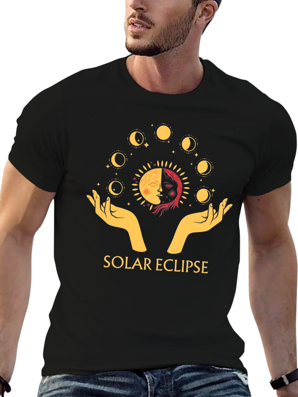 Solar Eclipse Graphic Tee - Celestial Design