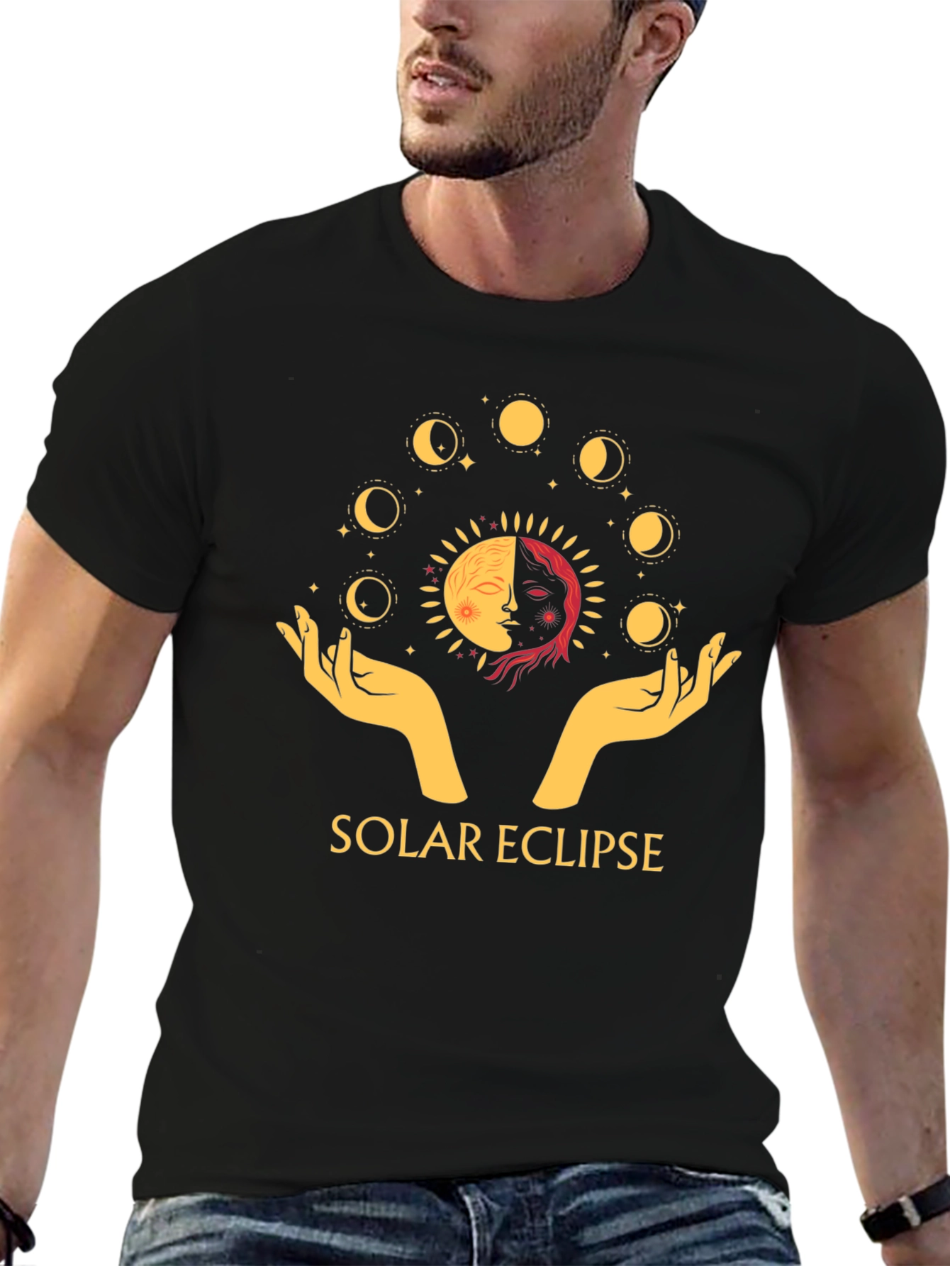 Solar Eclipse Graphic Tee - Celestial Design