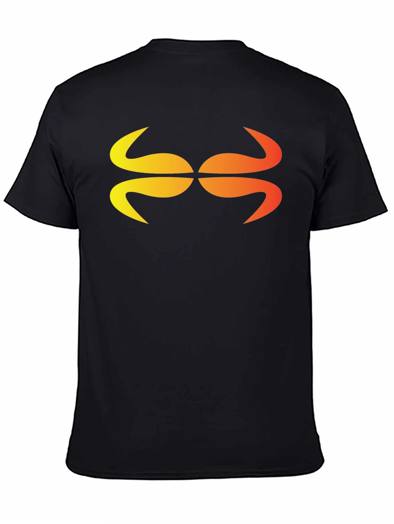 Abstract Graphic Tee - Stylish Black Cotton Blend Shirt