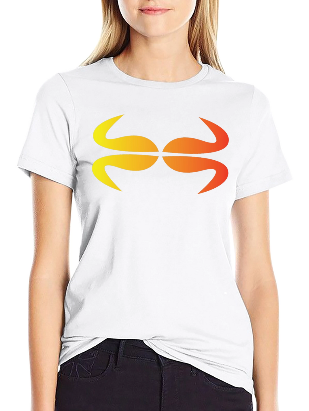 Abstract Graphic Tee - Stylish Black Cotton Blend Shirt