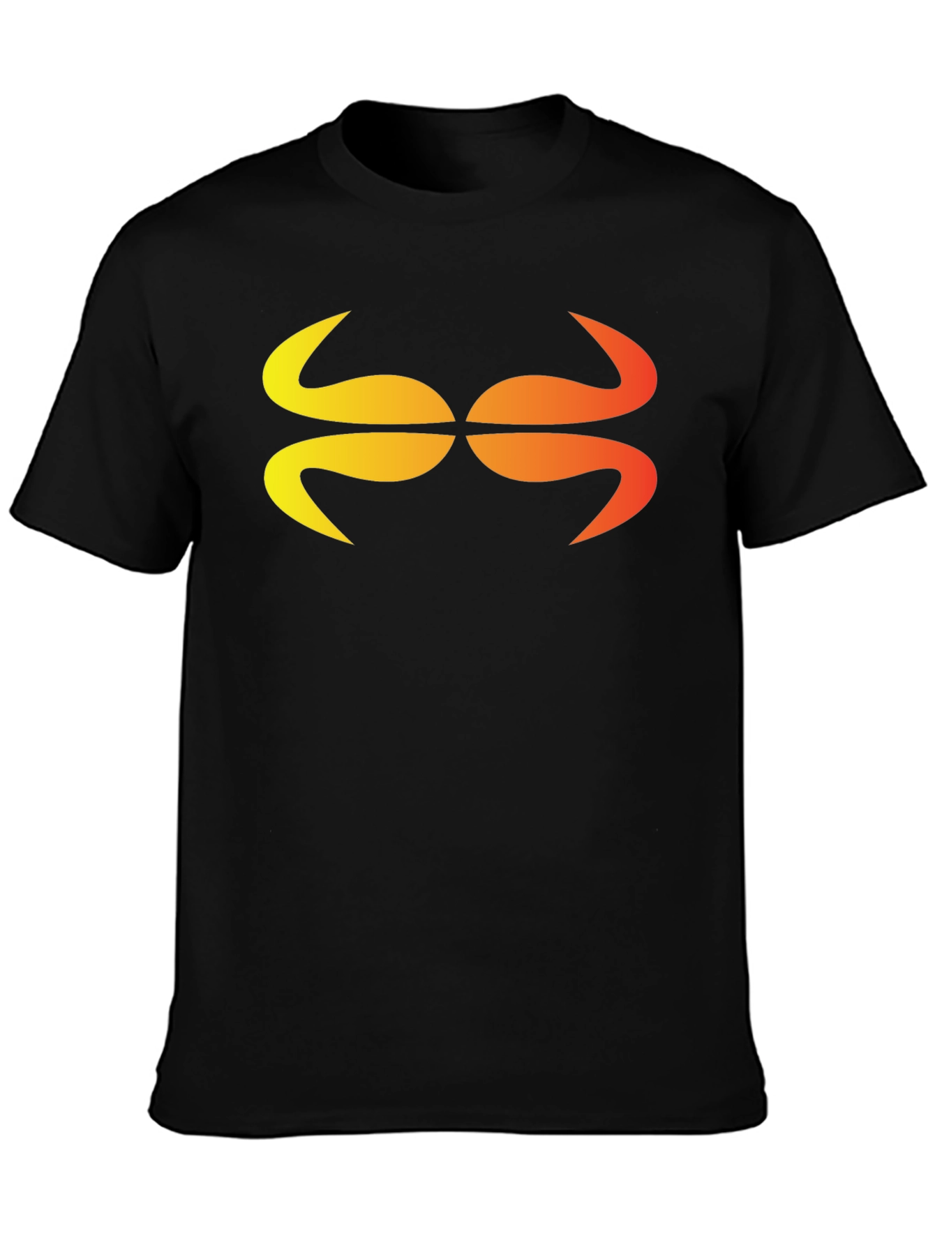 Abstract Graphic Tee - Stylish Black Cotton Blend Shirt