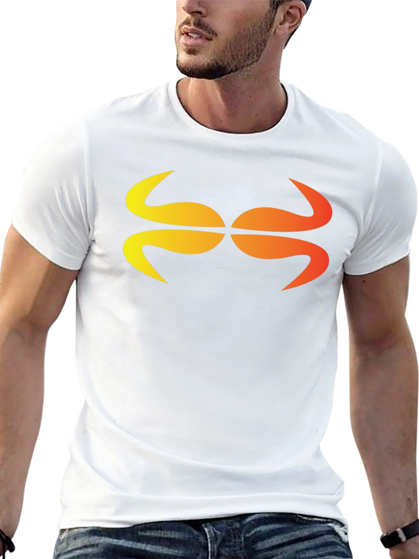 Abstract Graphic Tee - Stylish Black Cotton Blend Shirt