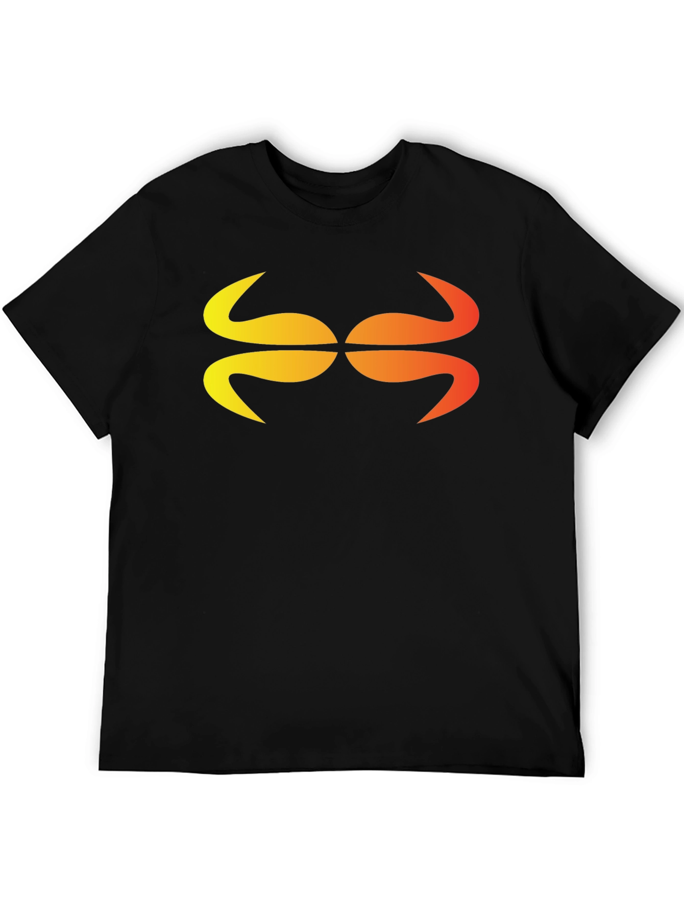 Abstract Graphic Tee - Stylish Black Cotton Blend Shirt
