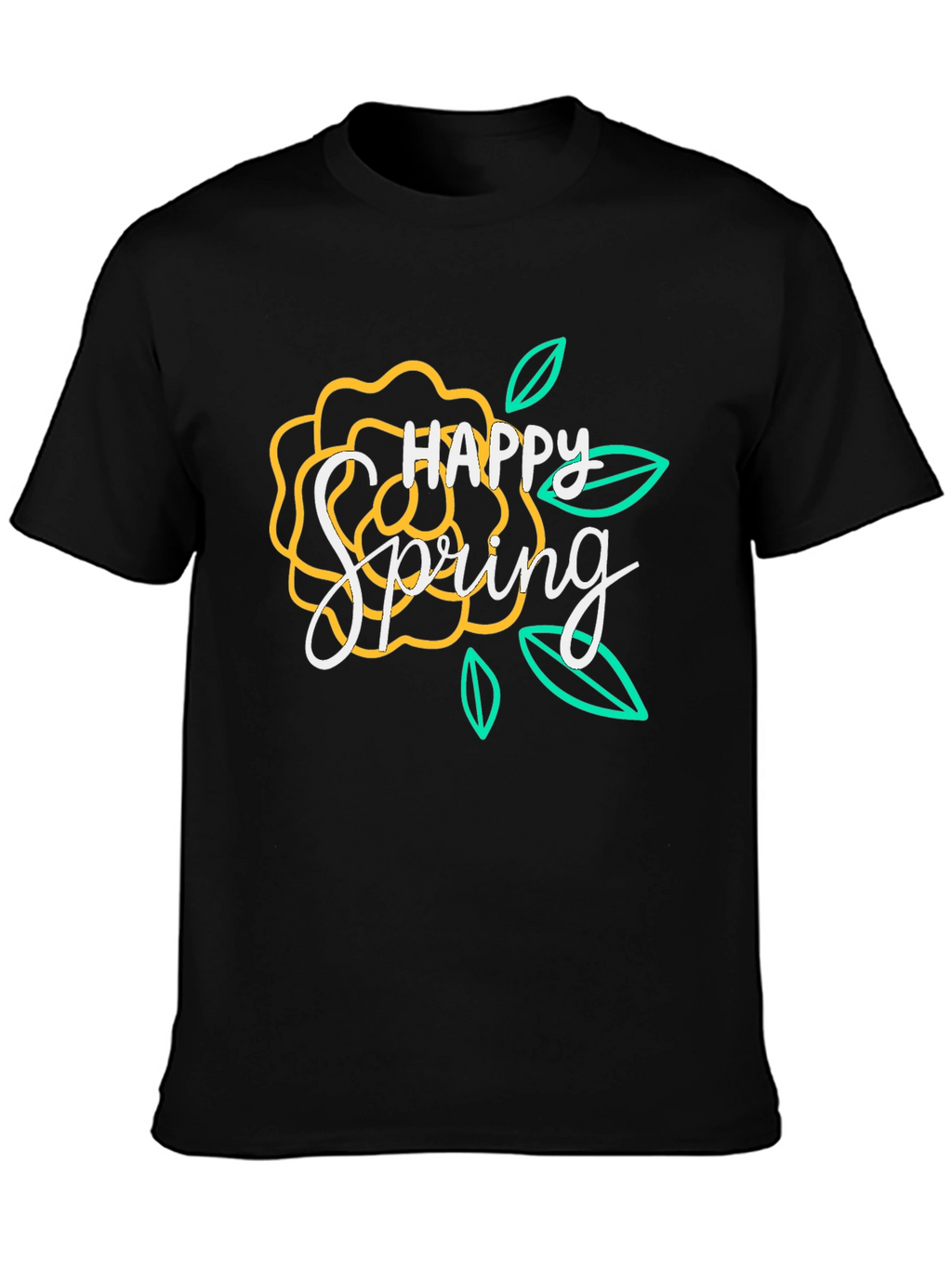 Happy Spring Floral Graphic T-Shirt