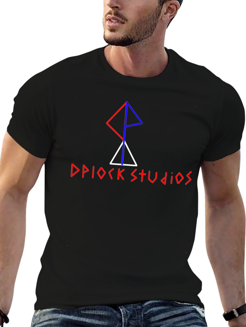 DPIOCK Studios Graphic Print Black Tee