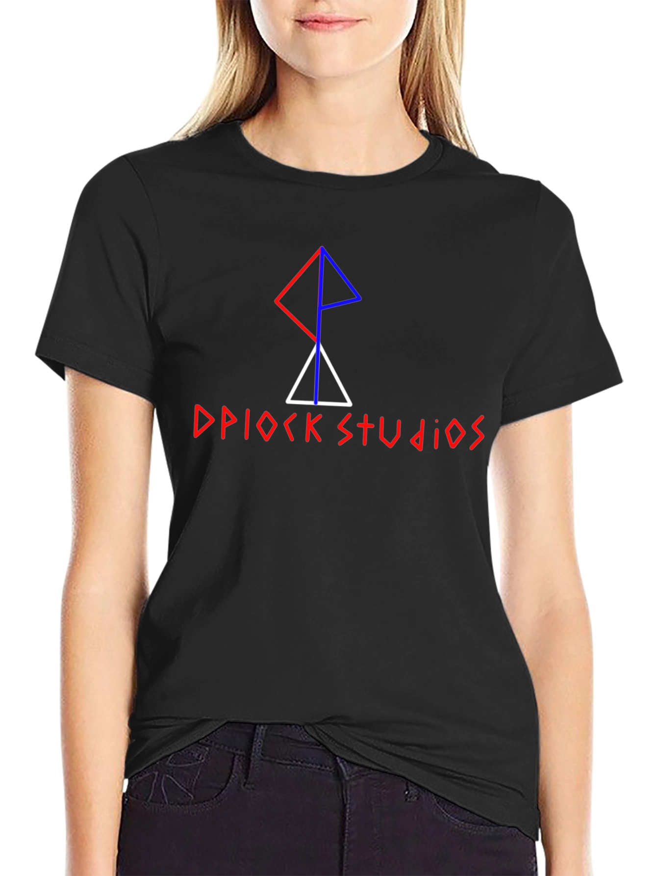 DPIOCK Studios Graphic Print Black Tee