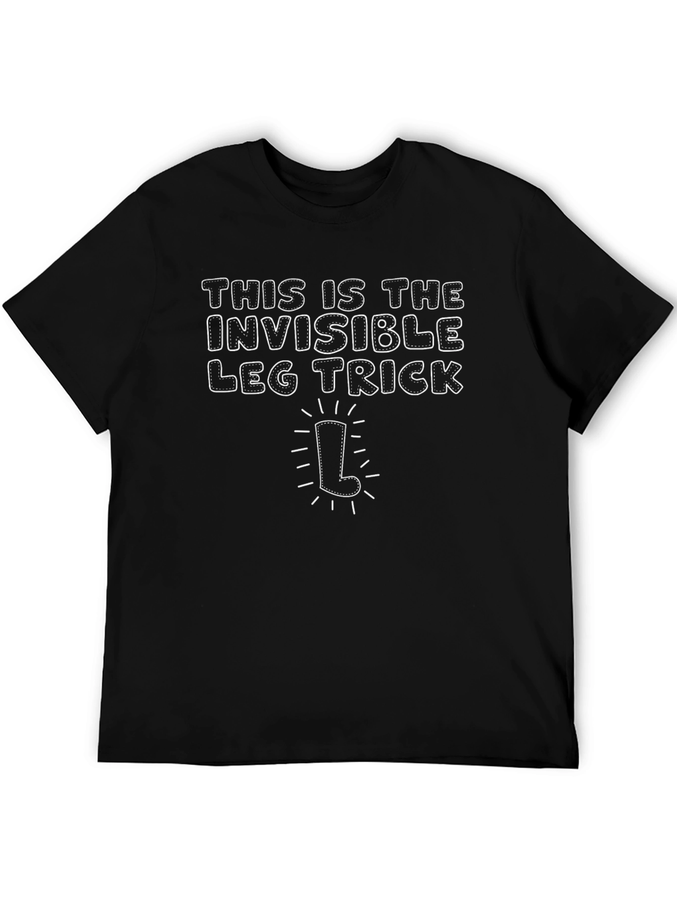 Invisible Leg Trick T-Shirt Funny Graphic Tee