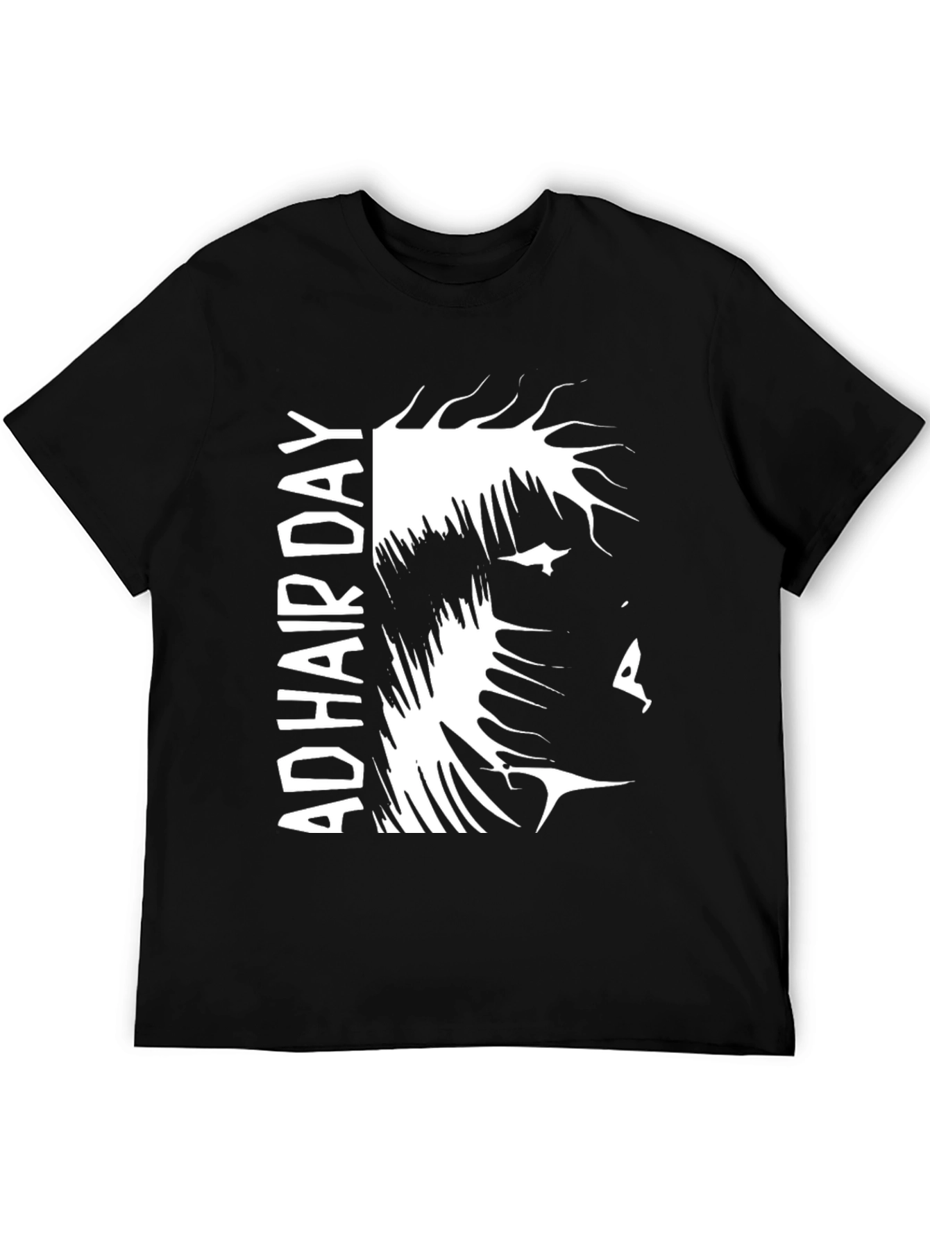 Bold AD Hair Day Graphic Tee - Black