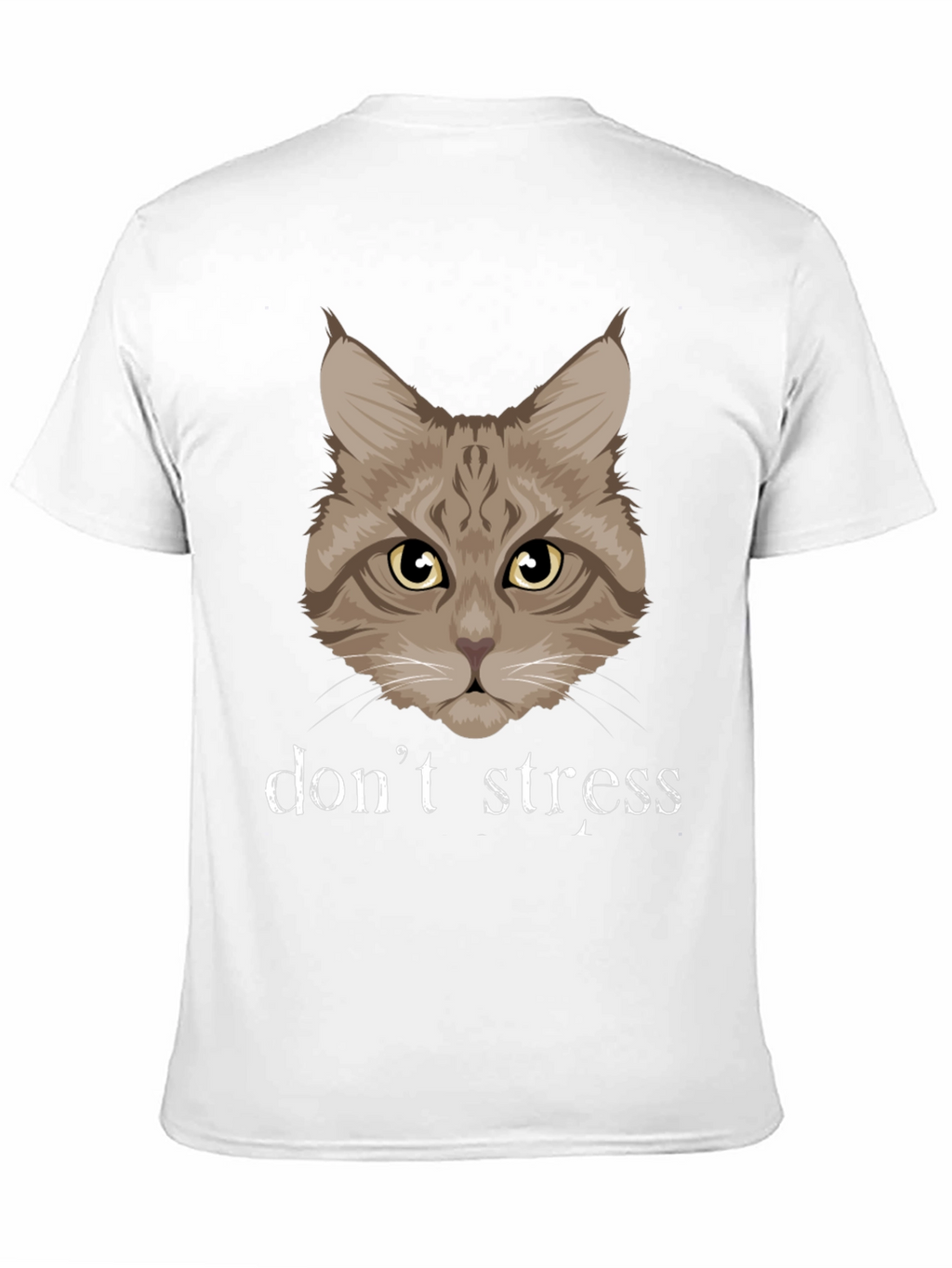 Dont Stress Cat Graphic T-Shirt - Funny Relaxed Tee