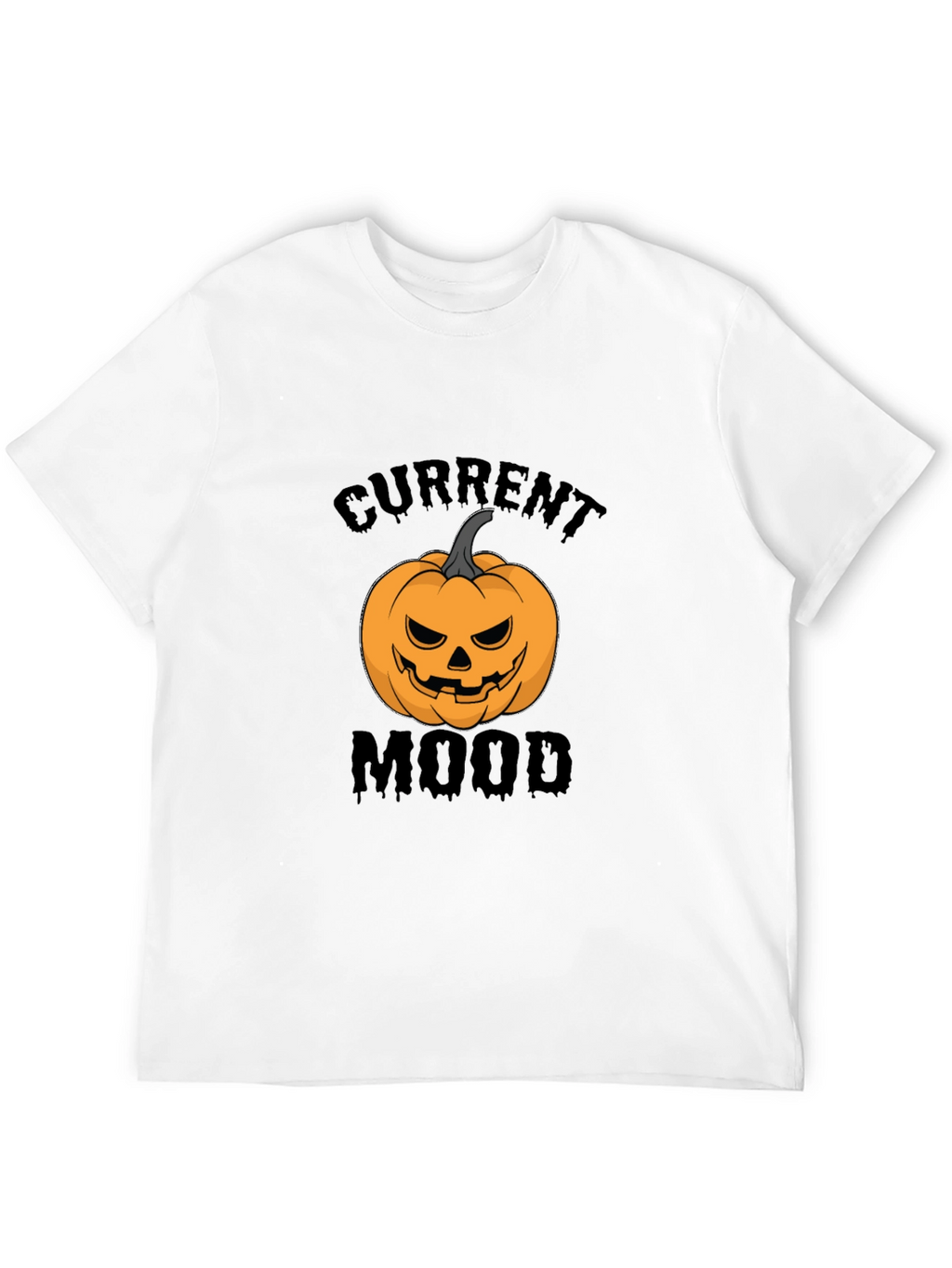 Current Mood Halloween Pumpkin Black T-Shirt