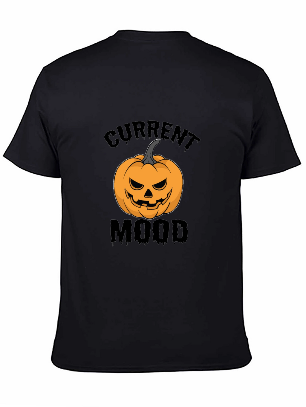 Current Mood Halloween Pumpkin Black T-Shirt