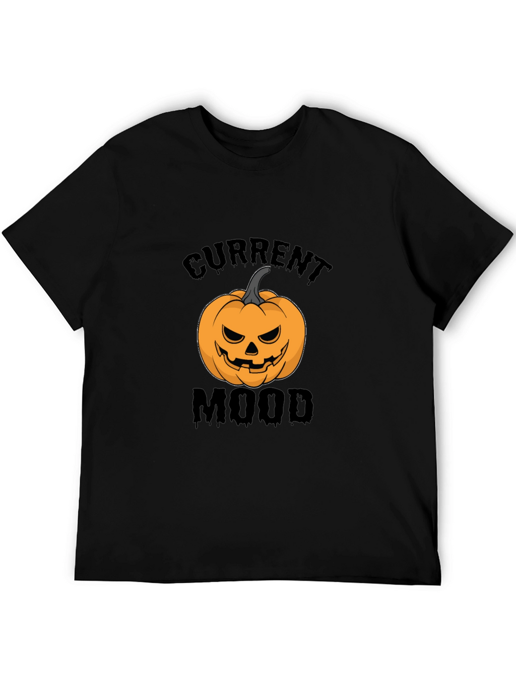 Current Mood Halloween Pumpkin Black T-Shirt