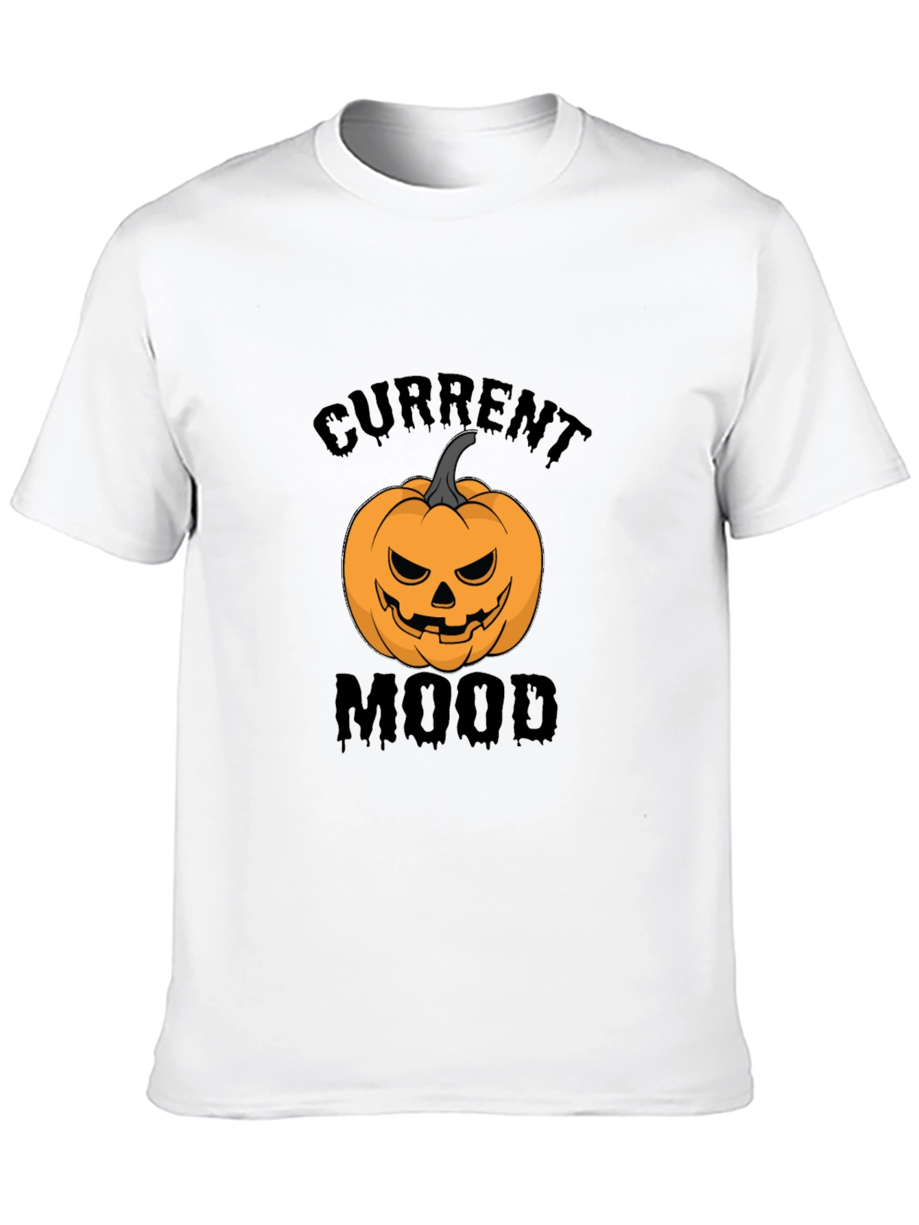 Current Mood Halloween Pumpkin Black T-Shirt