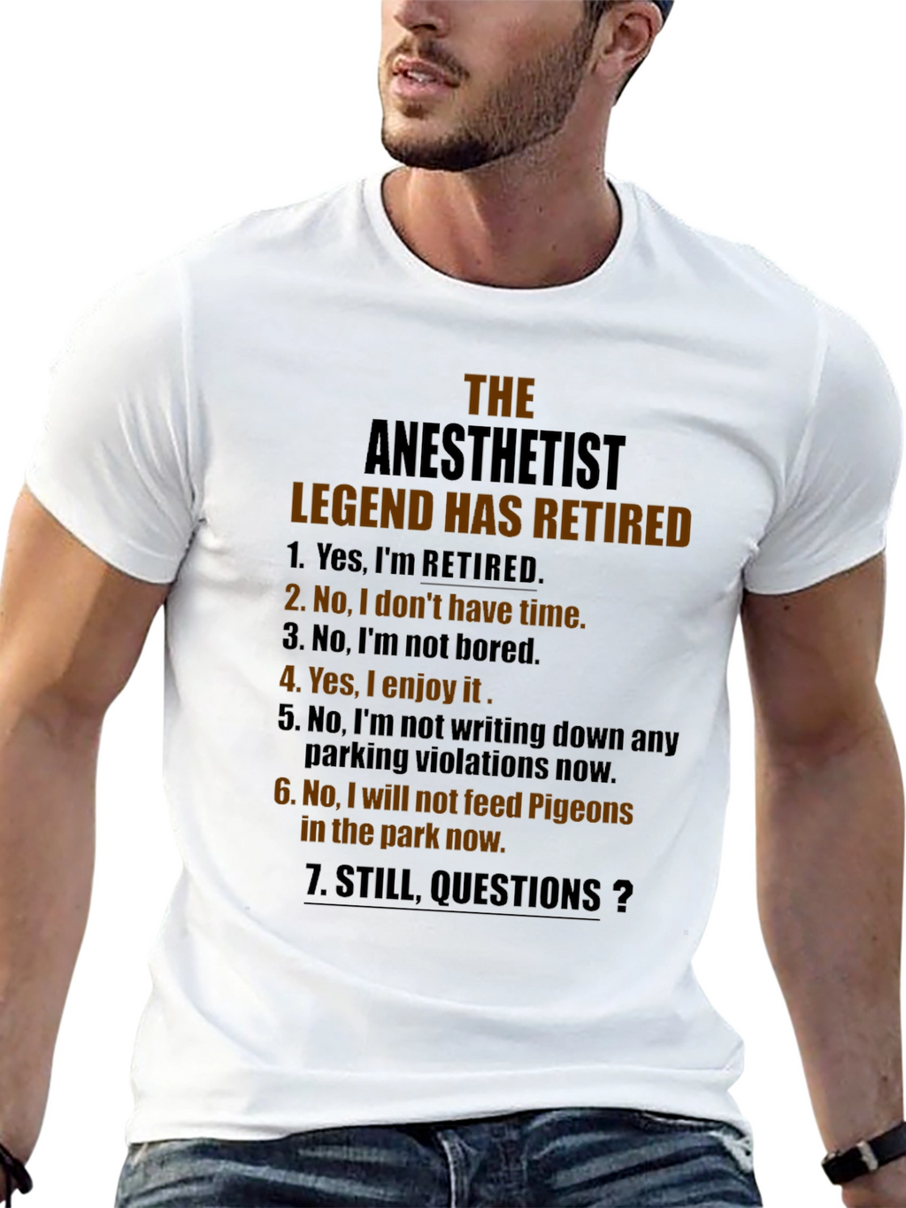 Retired Anesthetist Legend Graphic T-Shirt