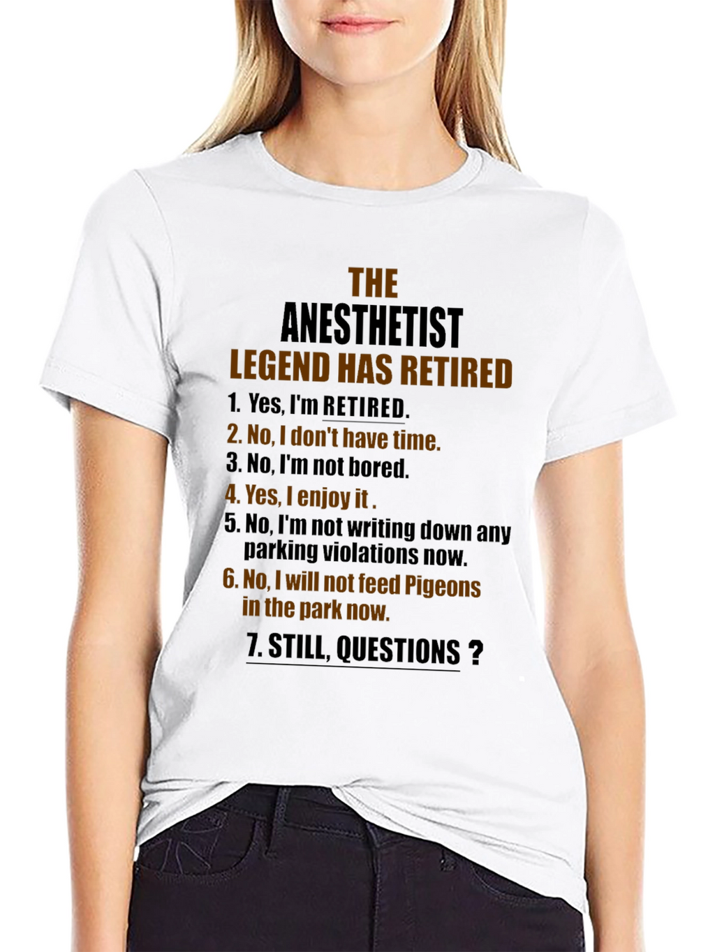 Retired Anesthetist Legend Graphic T-Shirt