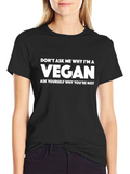 Vegan Statement T-Shirt - Ask Yourself Why Youre Not