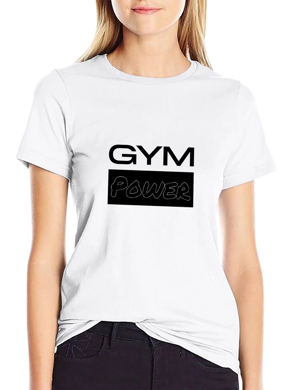 Gym Power Graphic Tee - Black Casual T-Shirt