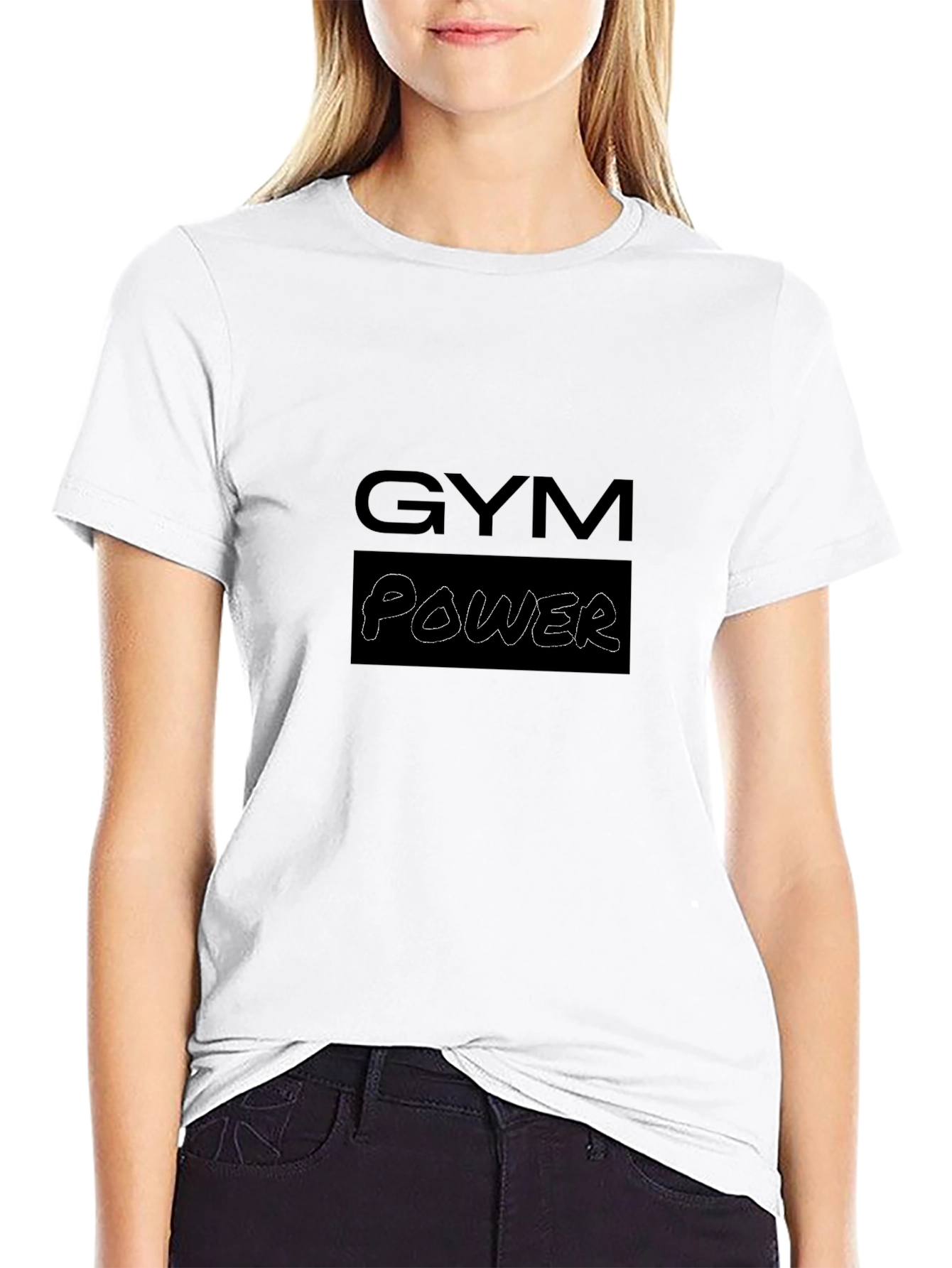 Gym Power Graphic Tee - Black Casual T-Shirt