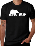 Bear Family Black T-Shirt