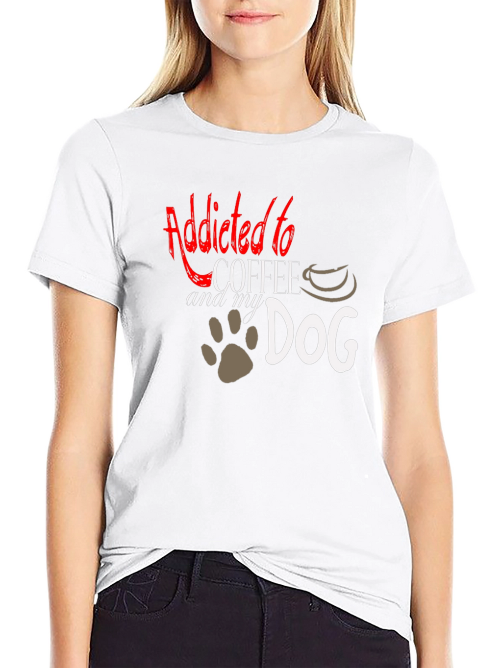 Addicted to Coffee and My Dog T-Shirt