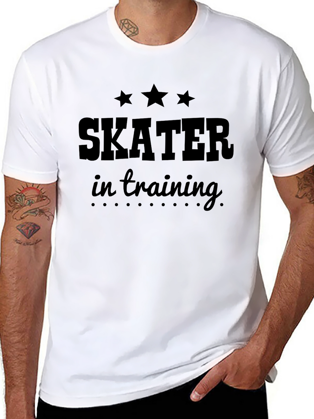 Skater in Training Graphic Tee - Black