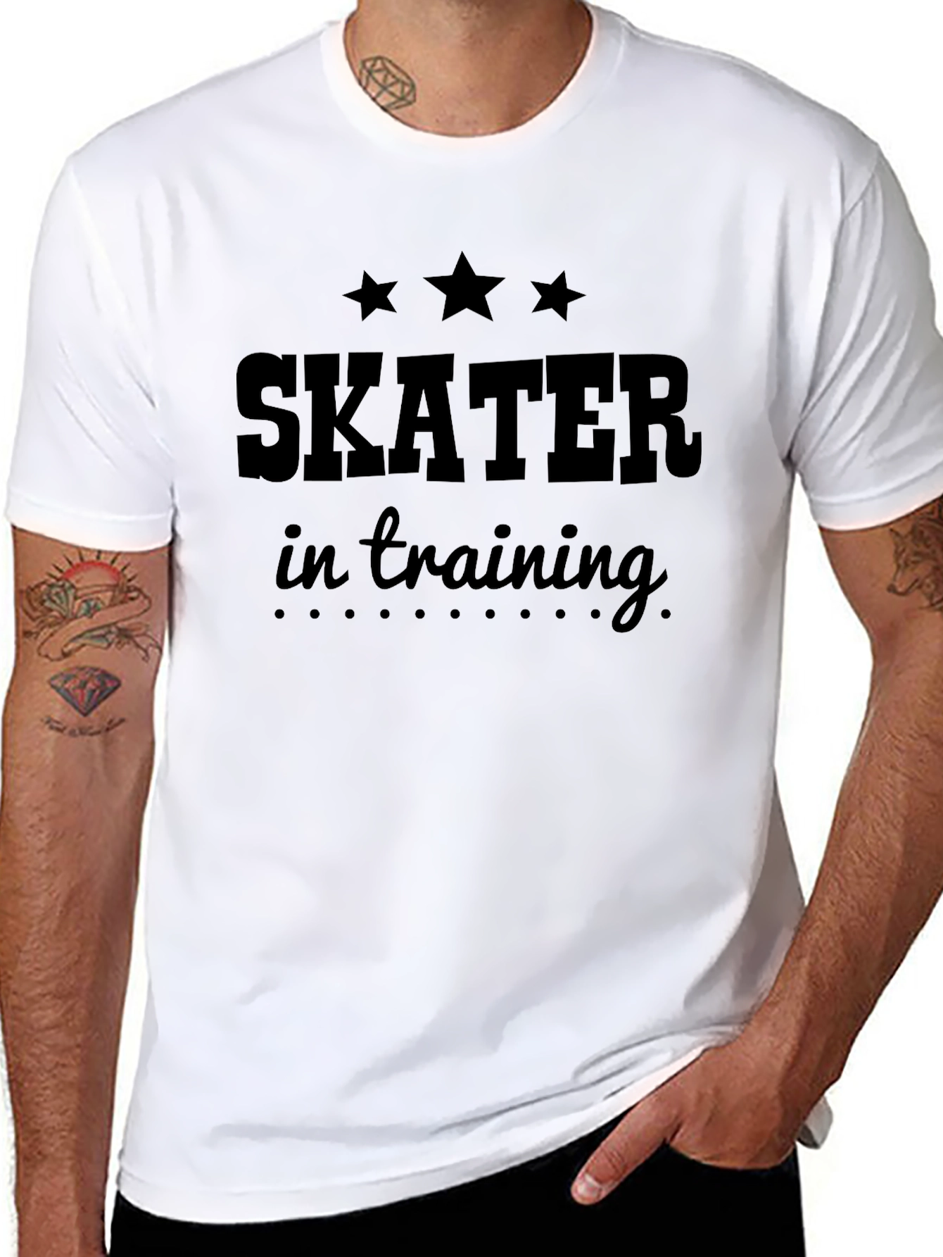 Skater in Training Graphic Tee - Black