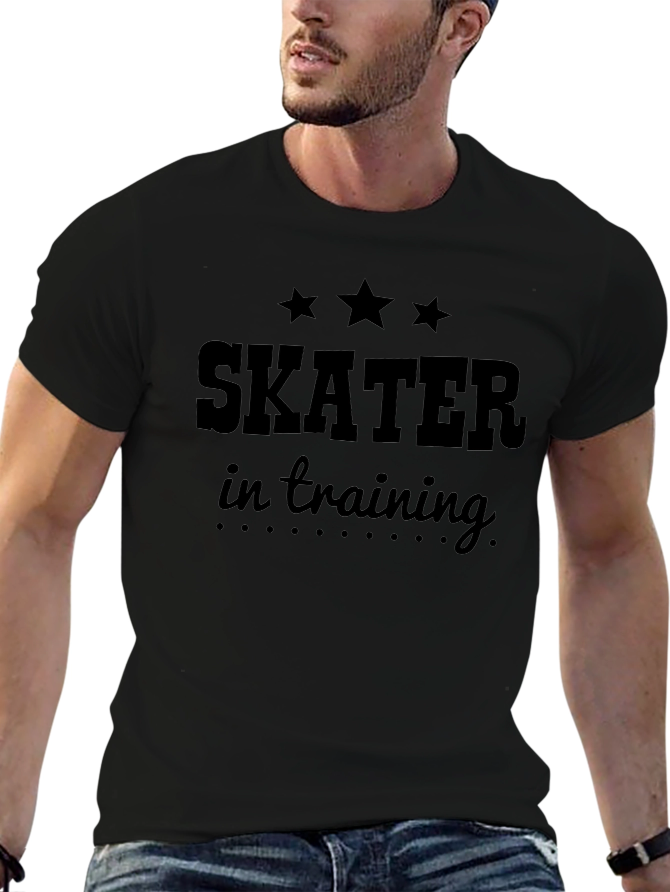 Skater in Training Graphic Tee - Black