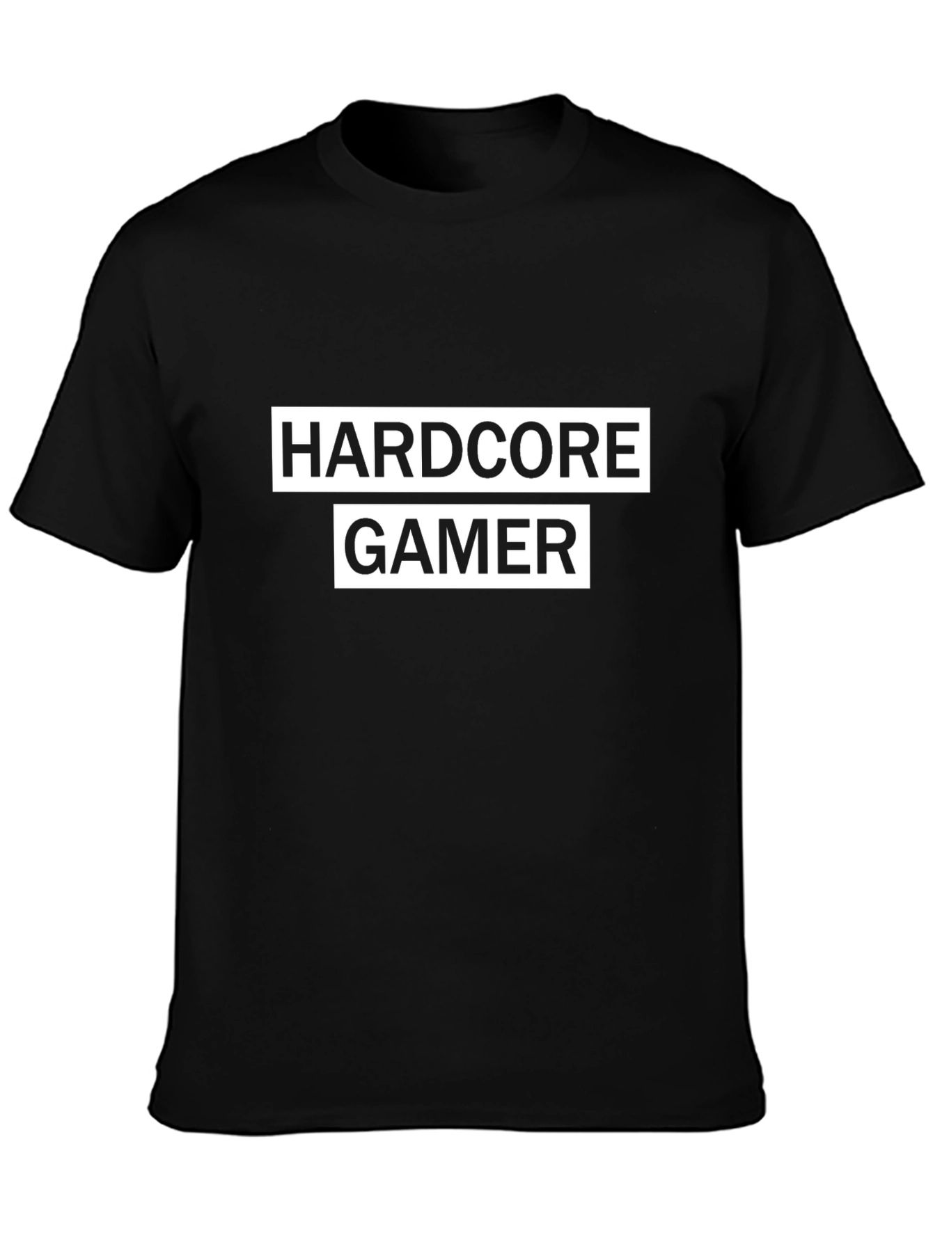 Hardcore Gamer Black T-Shirt - Bold Graphic Tee