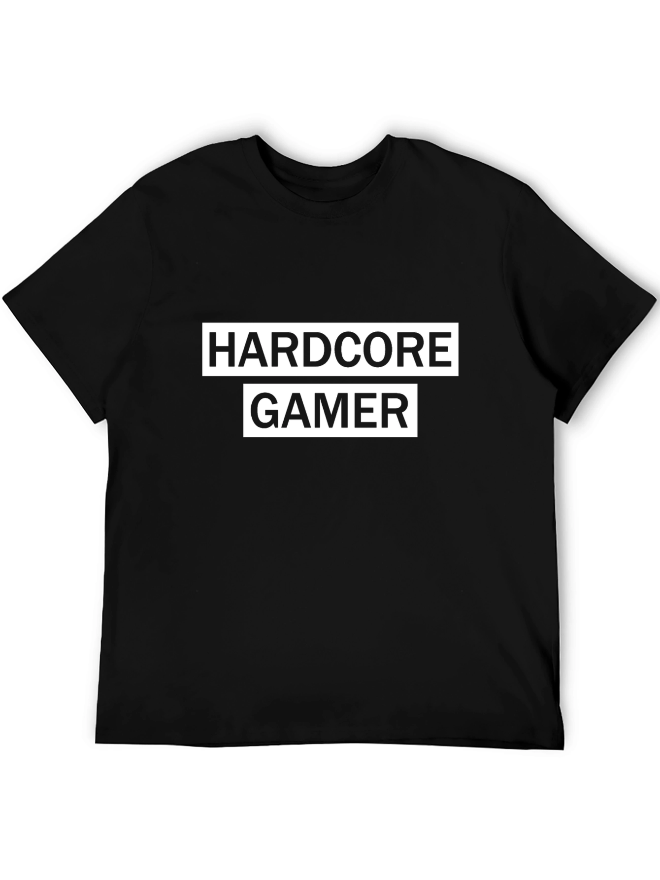 Hardcore Gamer Black T-Shirt - Bold Graphic Tee