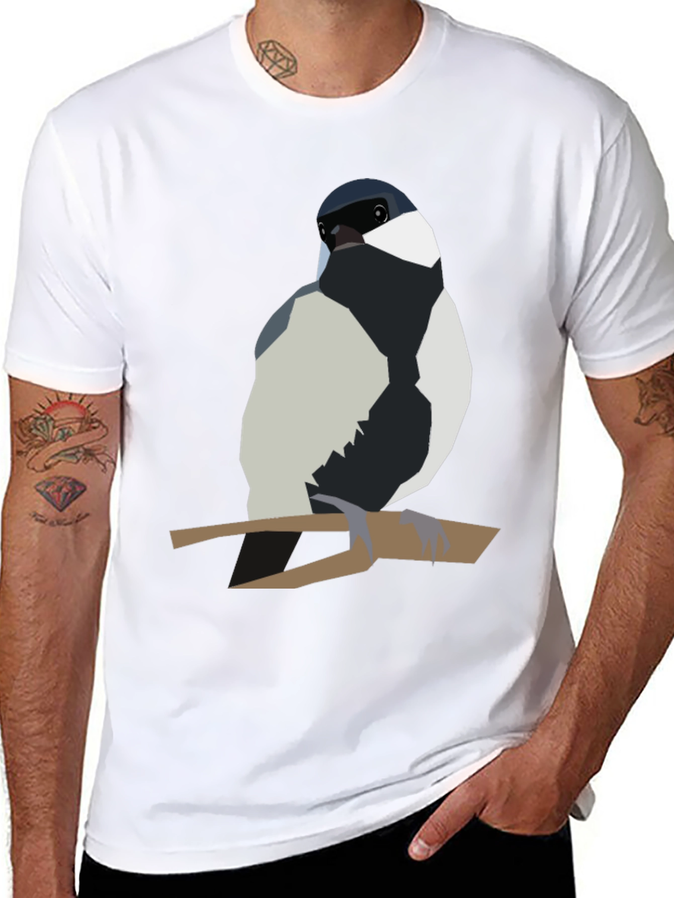 Bird on Branch Graphic Tee - Stylish Casual Wear