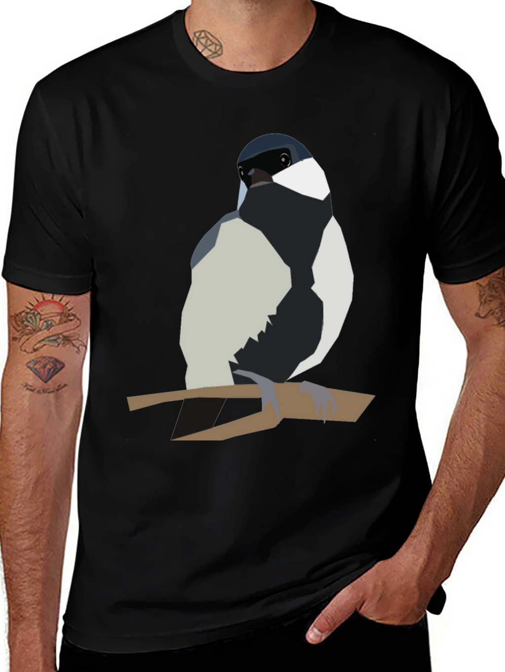 Bird on Branch Graphic Tee - Stylish Casual Wear
