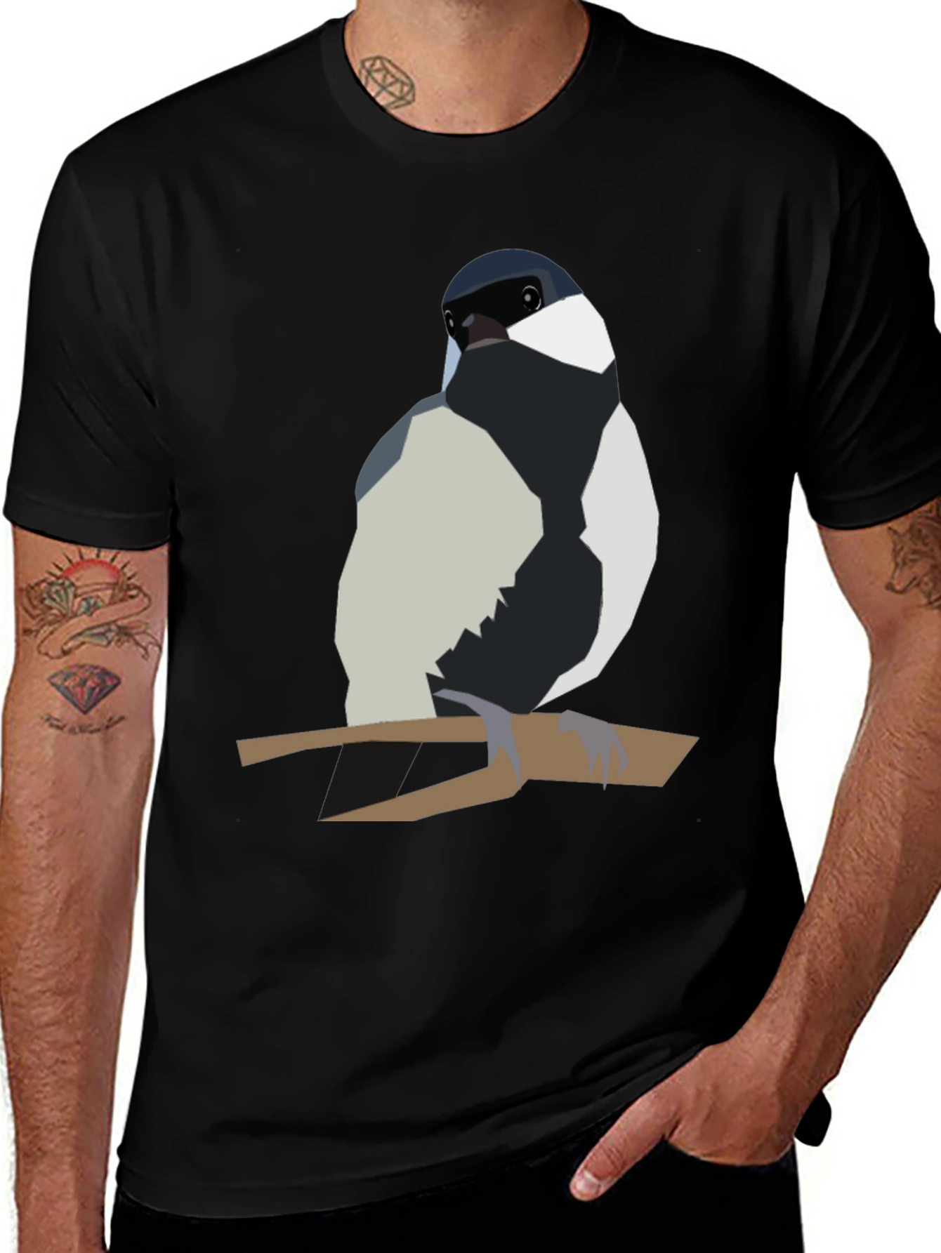 Bird on Branch Graphic Tee - Stylish Casual Wear