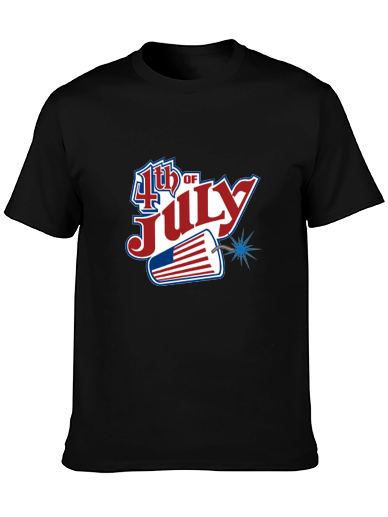 4th of July Graphic Print Crew Neck T-Shirt