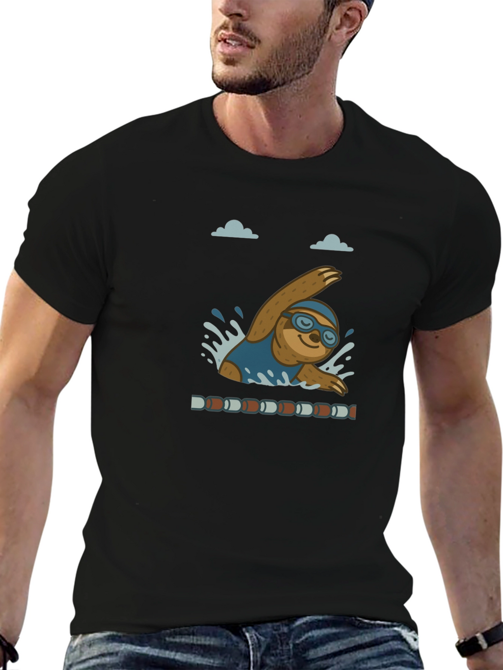 Swimming Sloth Graphic Tee