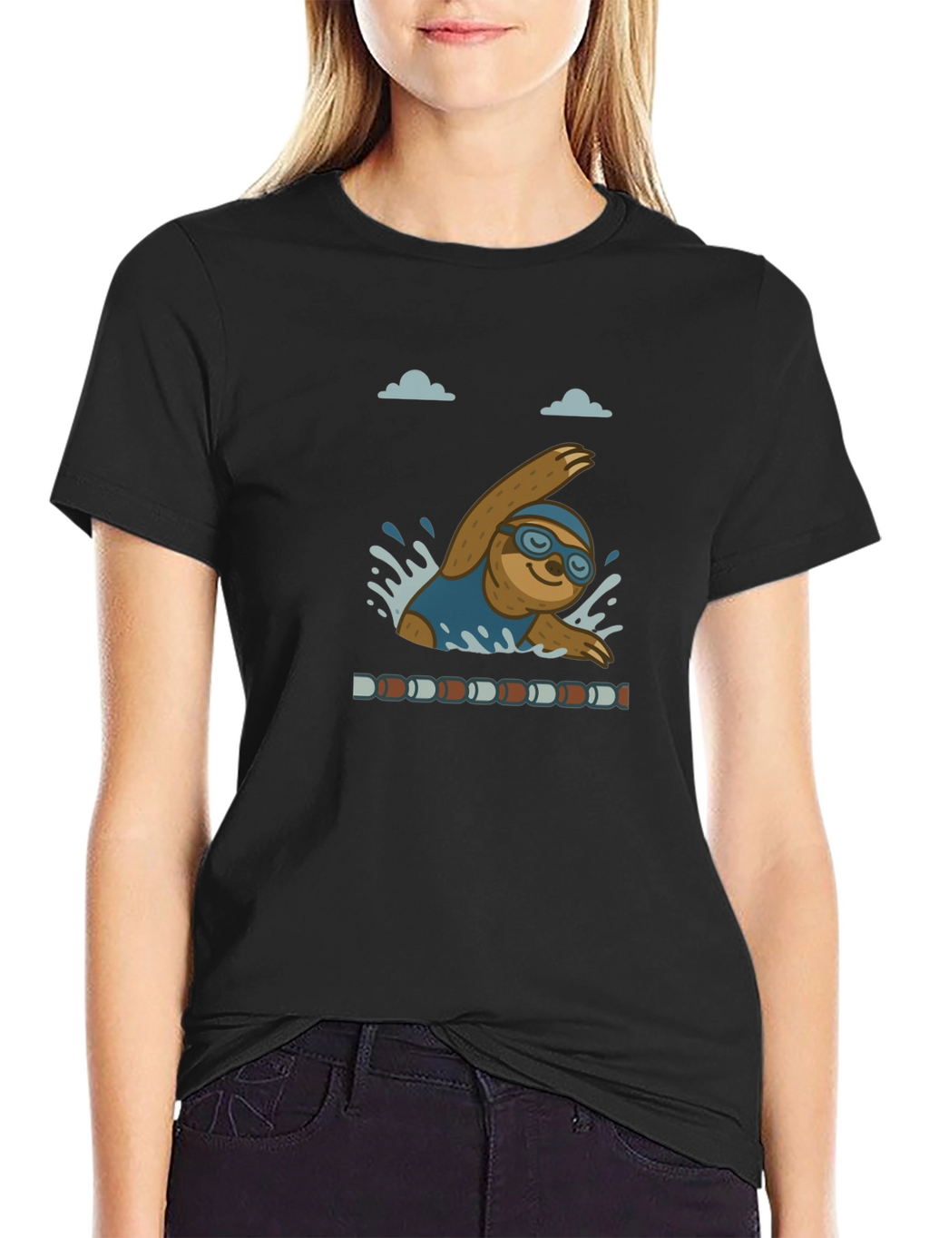 Swimming Sloth Graphic Tee