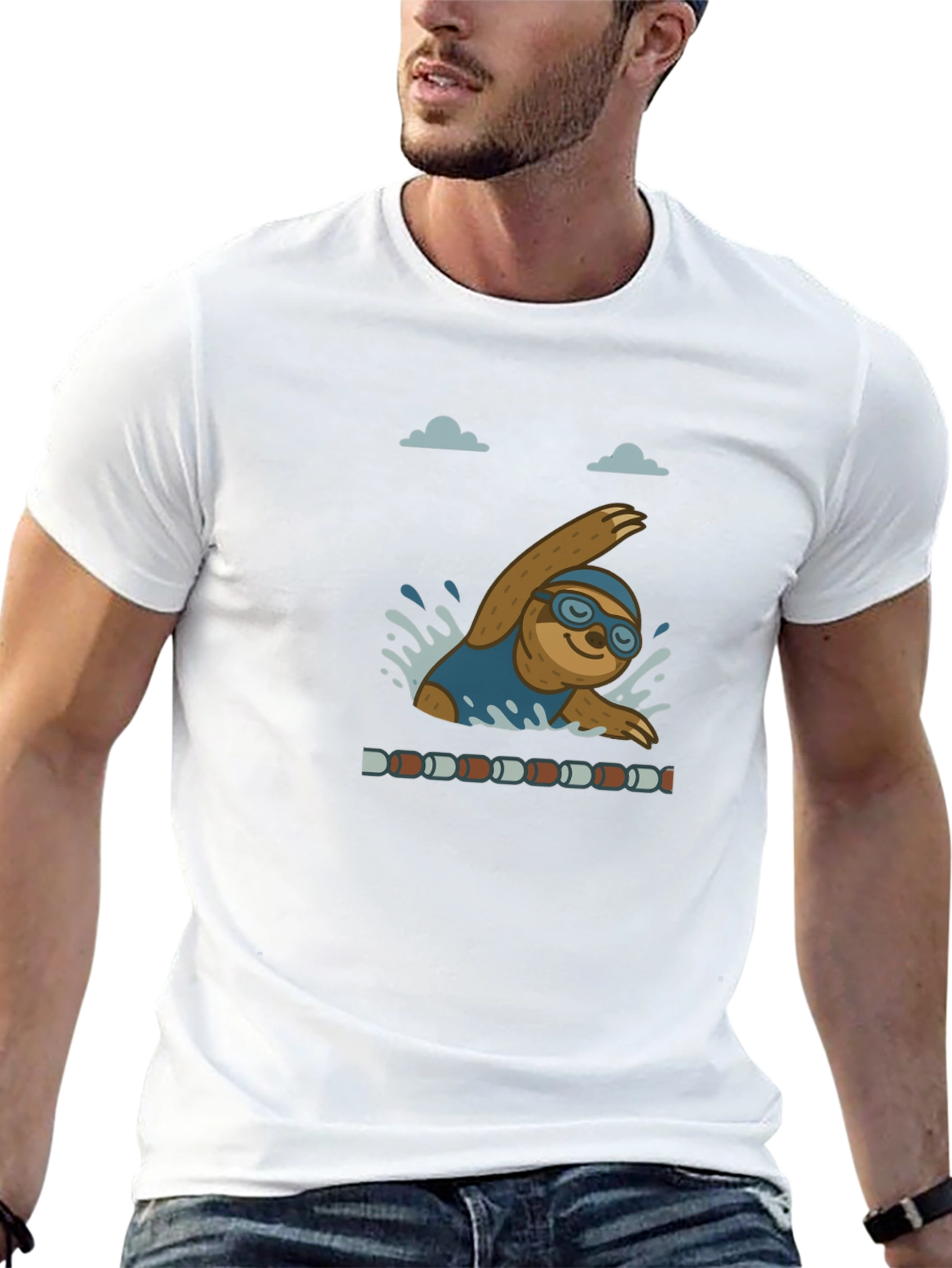 Swimming Sloth Graphic Tee