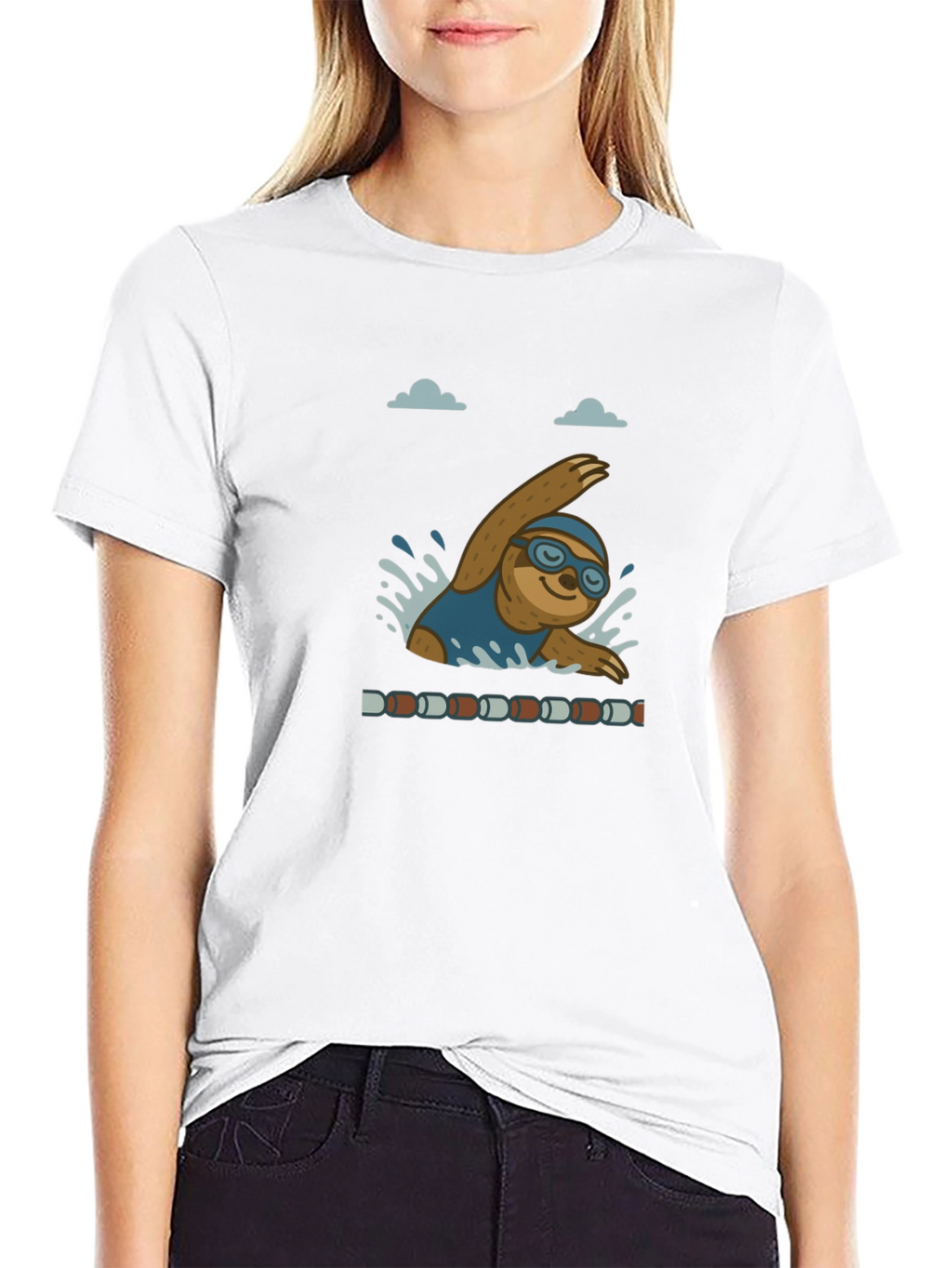 Swimming Sloth Graphic Tee