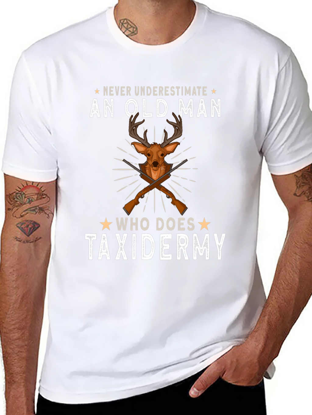 Never Underestimate Old Man Taxidermy T-Shirt