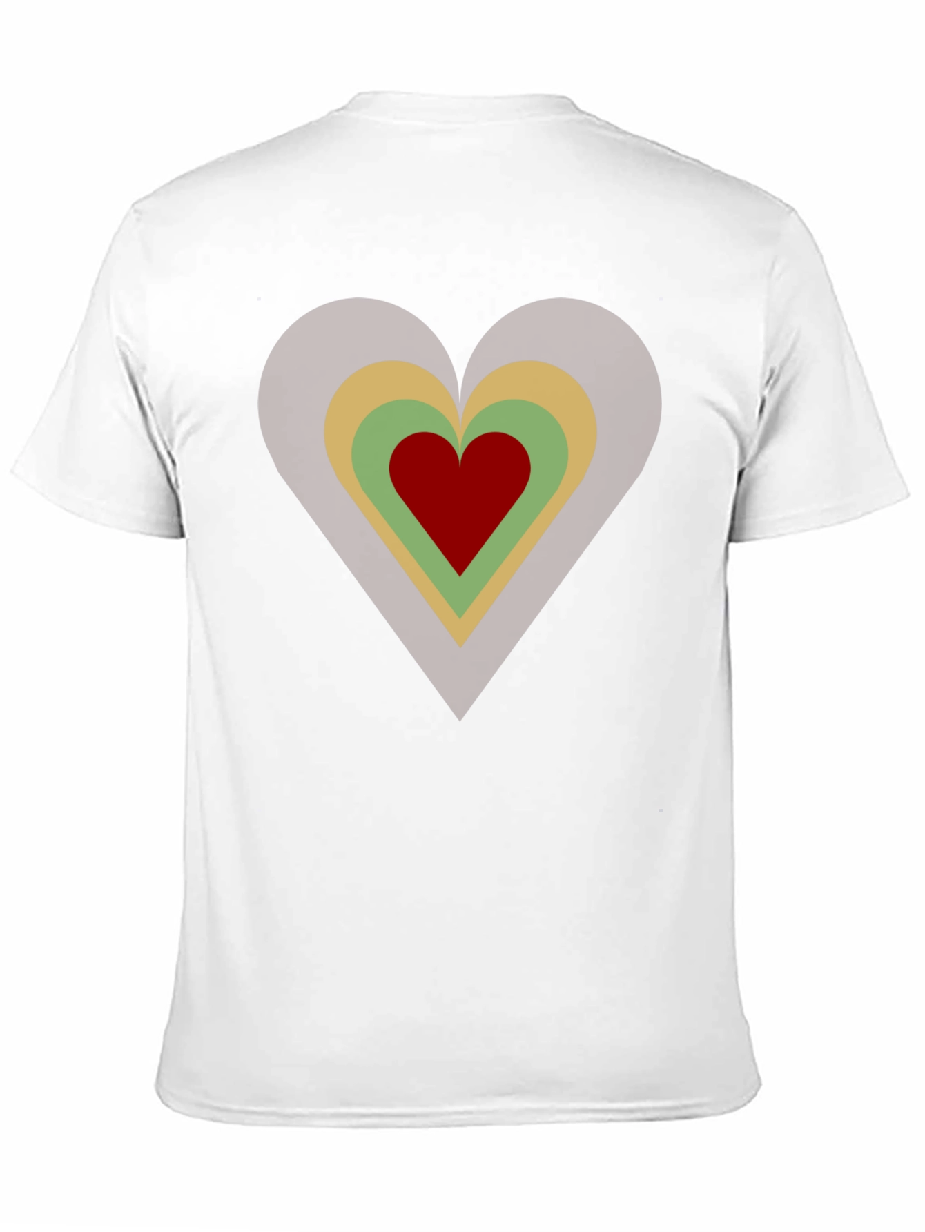 Retro Heart Graphic Tee - Black Cotton Casual T-Shirt