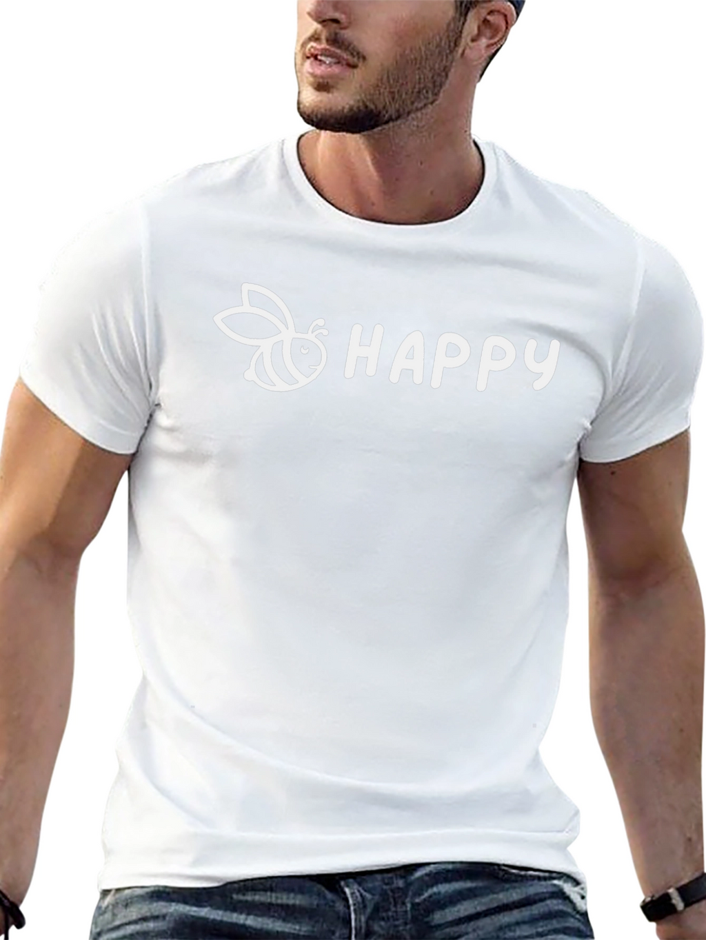 Bee Happy Graphic T-Shirt
