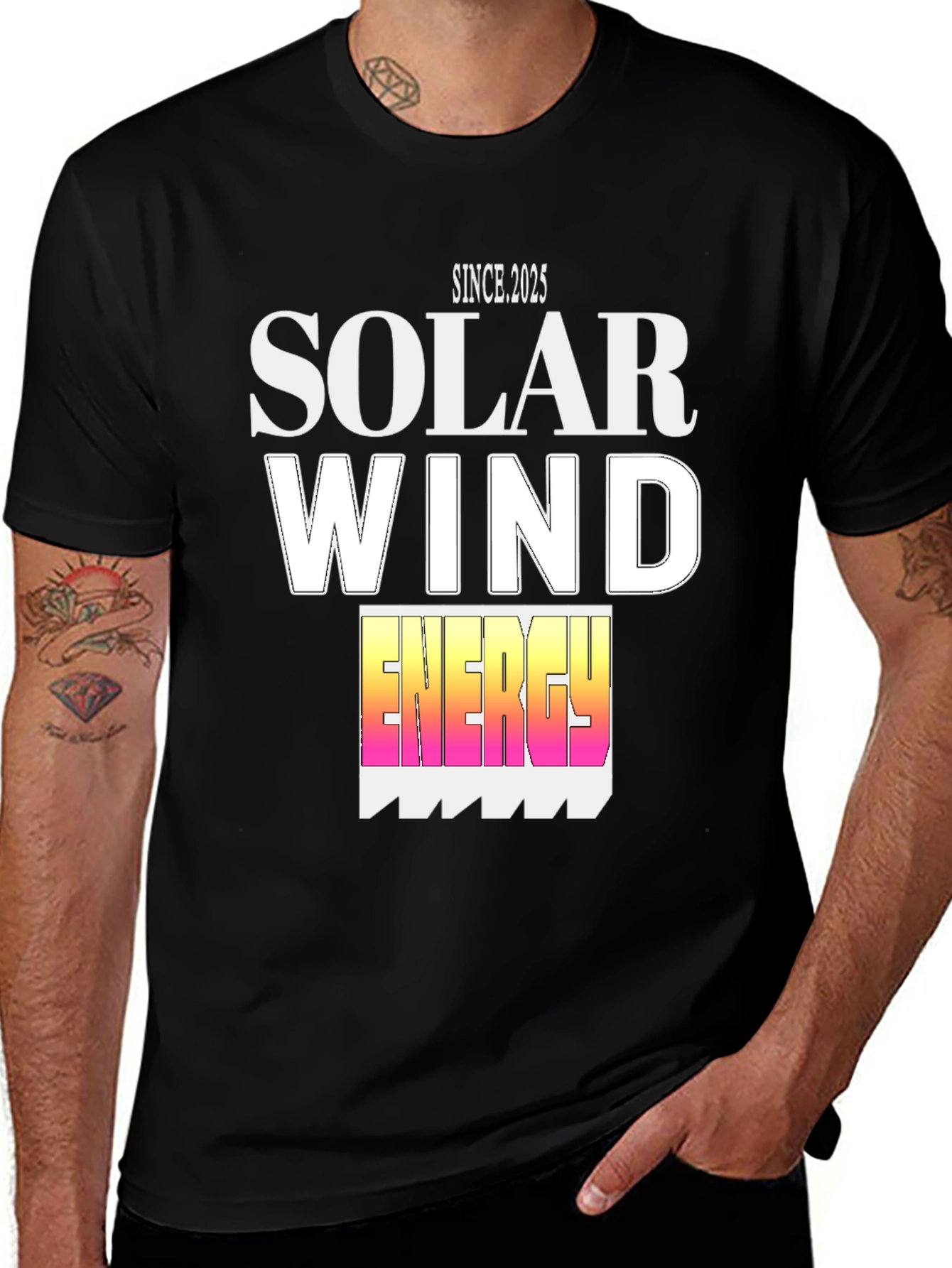 Solar Wind Energy T-Shirt - Since 2025 - Modern Design