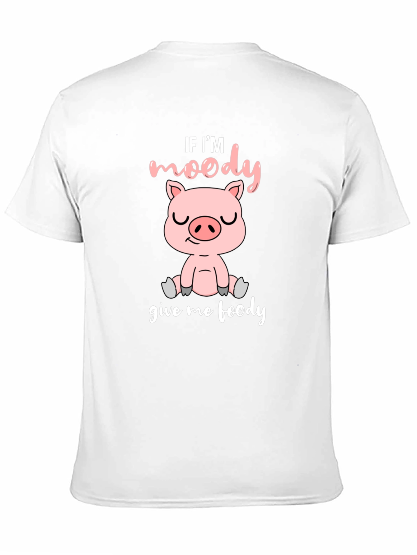 Moody Pig Black T-Shirt - Funny Animal Graphic Tee