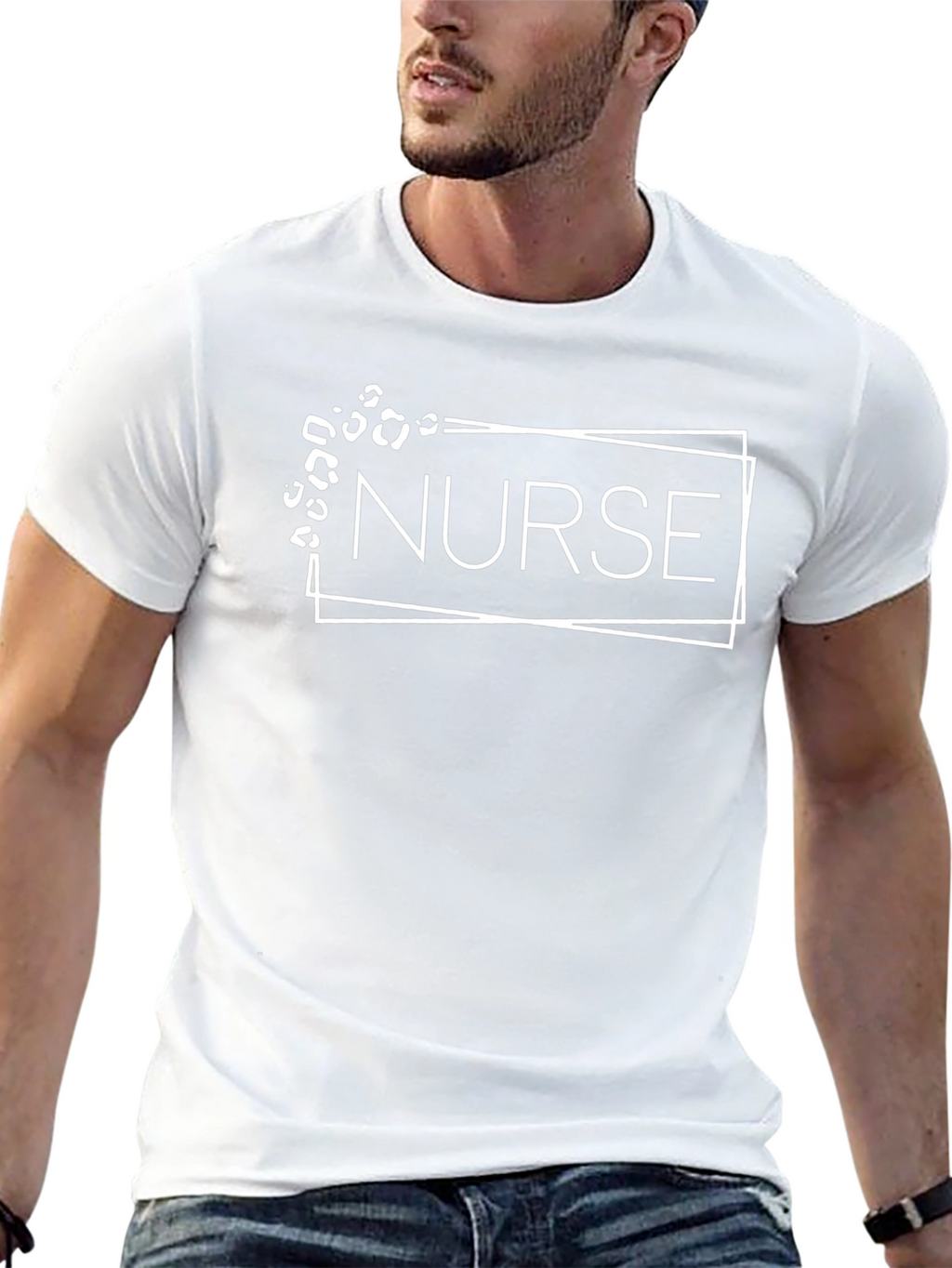 Nurse Leopard Print Graphic T-Shirt