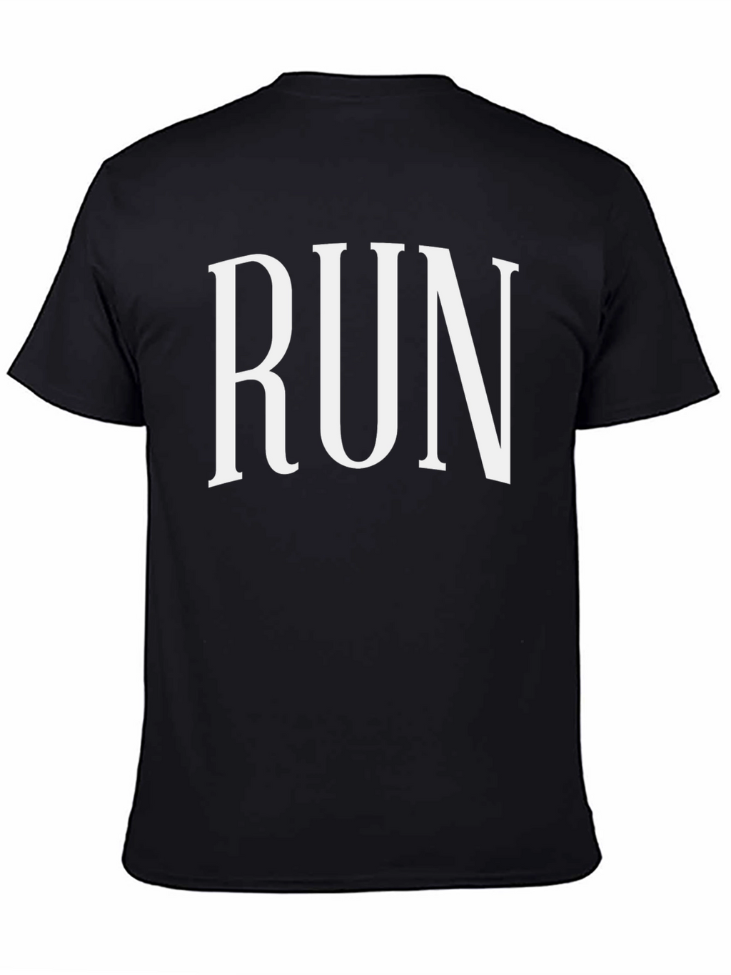 RUN Graphic Tee - Black Cotton Casual Shirt