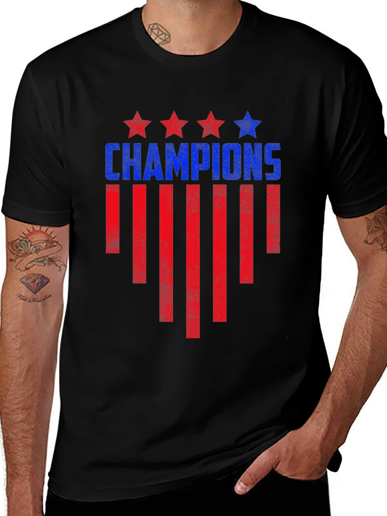 Champions Graphic Tee - Patriotic Design